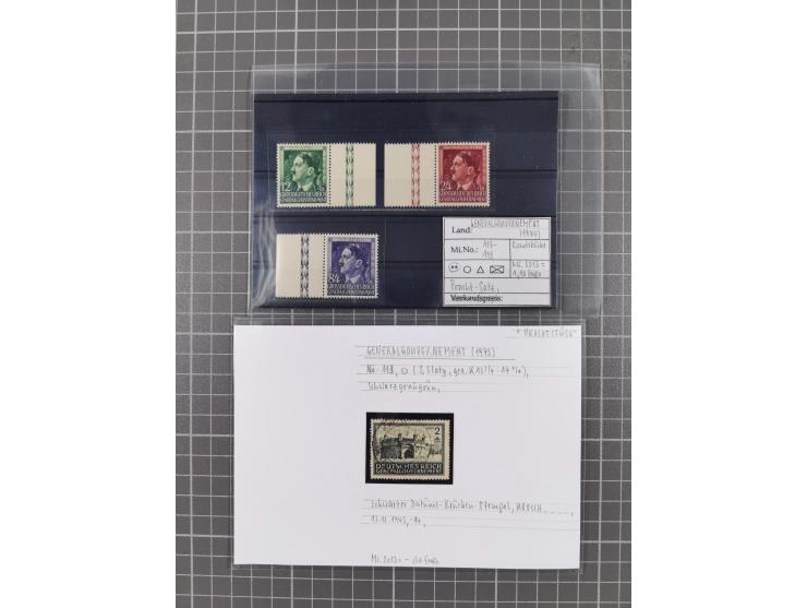 1872/1944, ungebrauchter und meist gestempelter, umfangreicher Sammlungsbestand von Marken und Briefen, jedes Stück mit ausfü