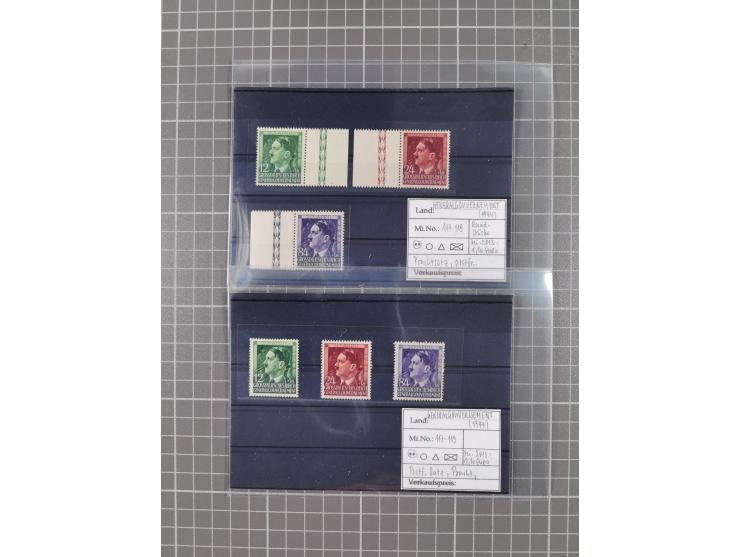 1872/1944, ungebrauchter und meist gestempelter, umfangreicher Sammlungsbestand von Marken und Briefen, jedes Stück mit ausfü