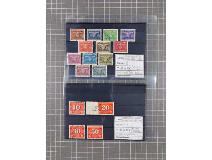 1872/1944, ungebrauchter und meist gestempelter, umfangreicher Sammlungsbestand von Marken und Briefen, jedes Stück mit ausfü