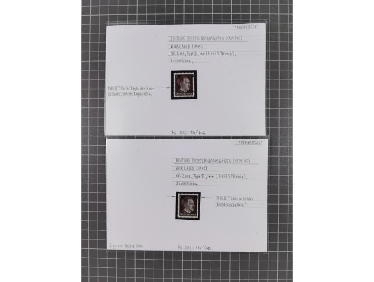 1872/1944, ungebrauchter und meist gestempelter, umfangreicher Sammlungsbestand von Marken und Briefen, jedes Stück mit ausfü