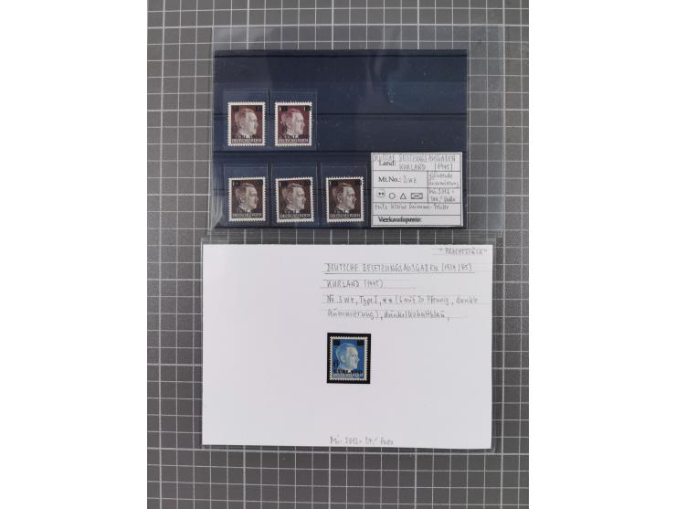 1872/1944, ungebrauchter und meist gestempelter, umfangreicher Sammlungsbestand von Marken und Briefen, jedes Stück mit ausfü