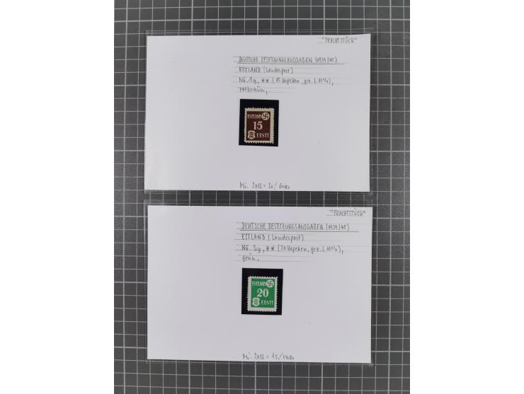 1872/1944, ungebrauchter und meist gestempelter, umfangreicher Sammlungsbestand von Marken und Briefen, jedes Stück mit ausfü