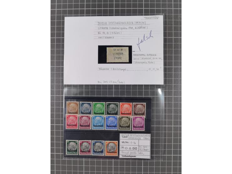 1872/1944, ungebrauchter und meist gestempelter, umfangreicher Sammlungsbestand von Marken und Briefen, jedes Stück mit ausfü