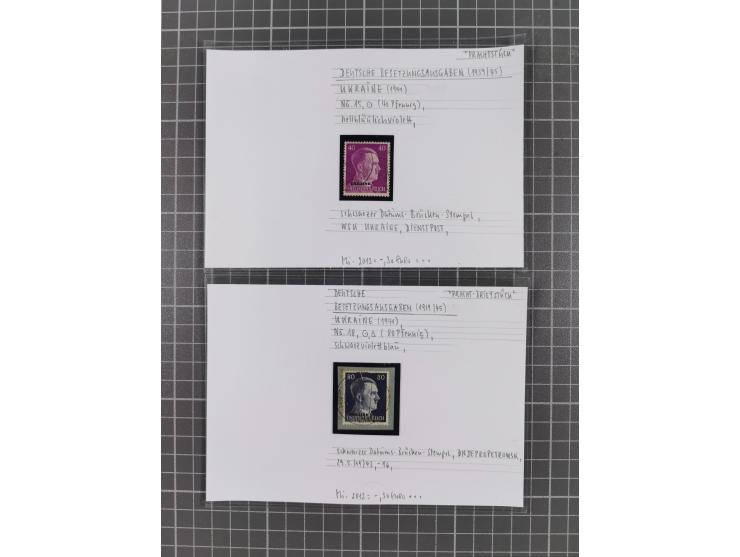 1872/1944, ungebrauchter und meist gestempelter, umfangreicher Sammlungsbestand von Marken und Briefen, jedes Stück mit ausfü