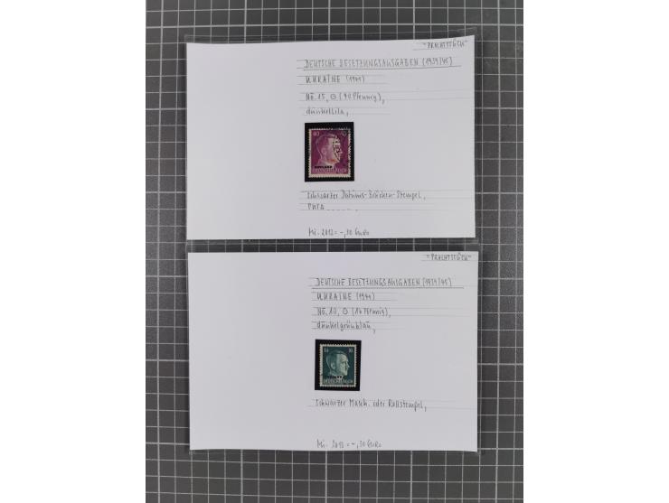 1872/1944, ungebrauchter und meist gestempelter, umfangreicher Sammlungsbestand von Marken und Briefen, jedes Stück mit ausfü