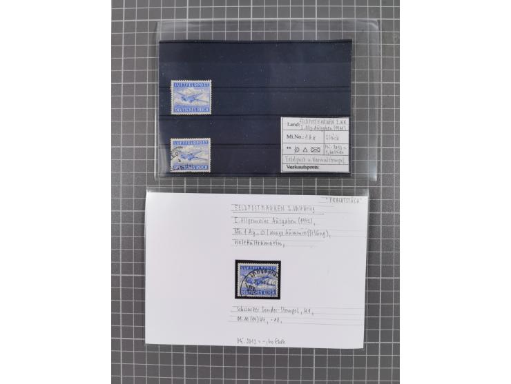 1872/1944, ungebrauchter und meist gestempelter, umfangreicher Sammlungsbestand von Marken und Briefen, jedes Stück mit ausfü