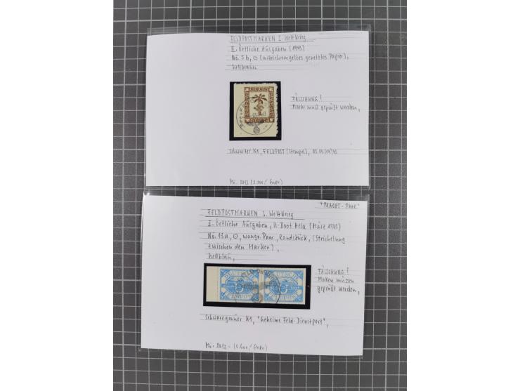 1872/1944, ungebrauchter und meist gestempelter, umfangreicher Sammlungsbestand von Marken und Briefen, jedes Stück mit ausfü