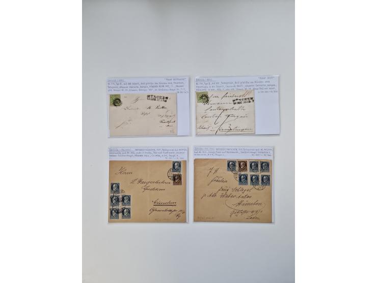 1820/70 (ca.), etwa 200/300 Briefe, Karten und Ganzsachen, dabei einiges interessante Material.