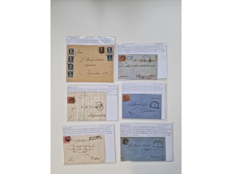 1820/70 (ca.), etwa 200/300 Briefe, Karten und Ganzsachen, dabei einiges interessante Material.