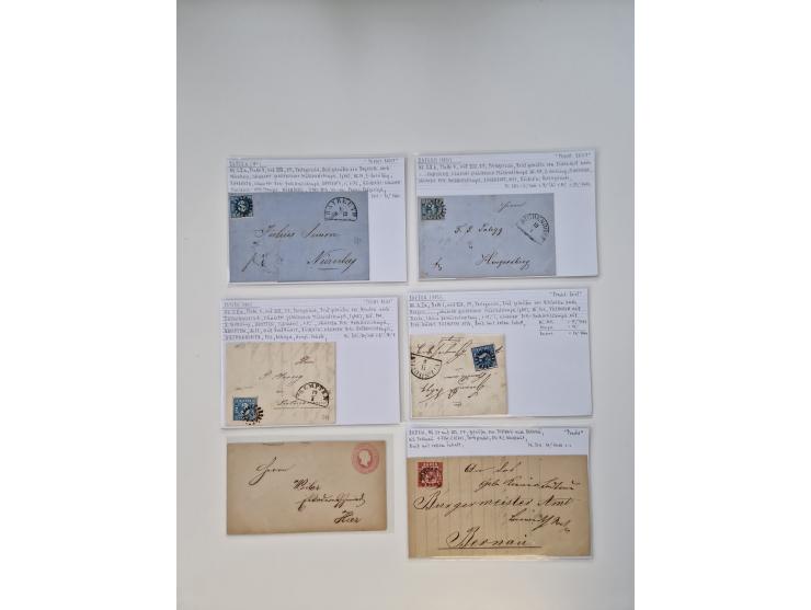 1820/70 (ca.), etwa 200/300 Briefe, Karten und Ganzsachen, dabei einiges interessante Material.