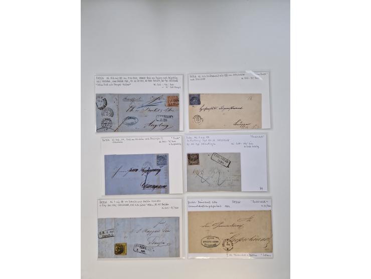1820/70 (ca.), etwa 200/300 Briefe, Karten und Ganzsachen, dabei einiges interessante Material.