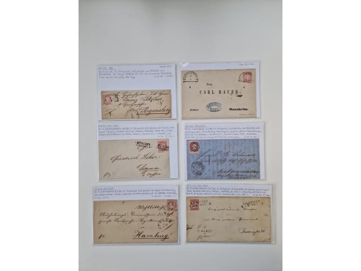 1820/70 (ca.), etwa 200/300 Briefe, Karten und Ganzsachen, dabei einiges interessante Material.