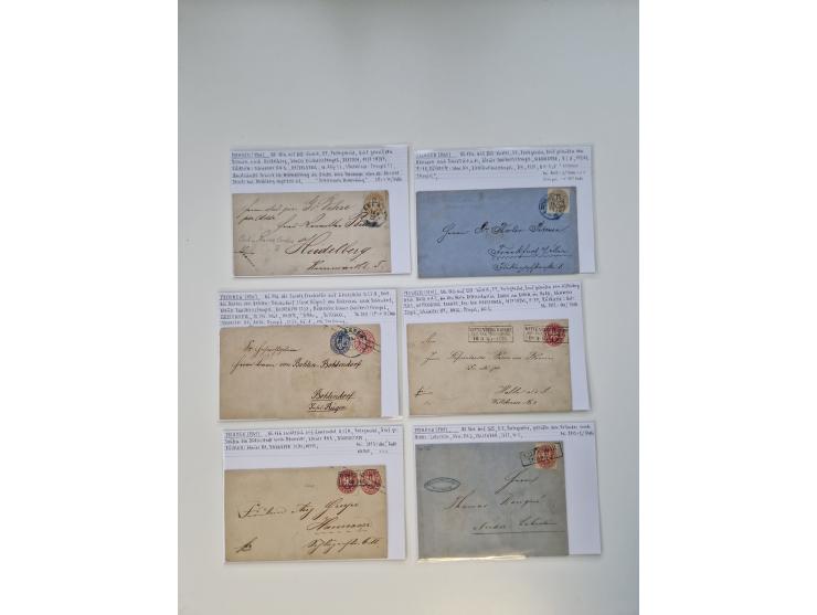 1820/70 (ca.), etwa 200/300 Briefe, Karten und Ganzsachen, dabei einiges interessante Material.
