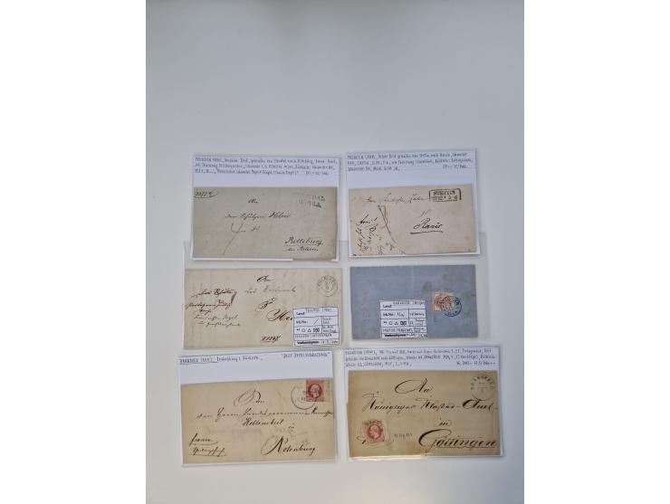 1820/70 (ca.), etwa 200/300 Briefe, Karten und Ganzsachen, dabei einiges interessante Material.