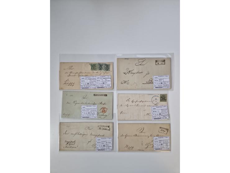 1820/70 (ca.), etwa 200/300 Briefe, Karten und Ganzsachen, dabei einiges interessante Material.