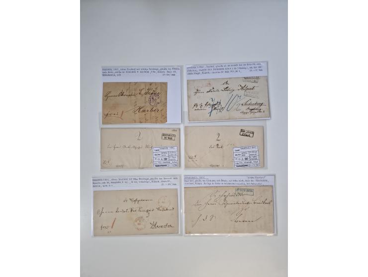 1820/70 (ca.), etwa 200/300 Briefe, Karten und Ganzsachen, dabei einiges interessante Material.