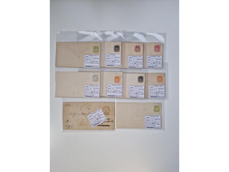 1820/70 (ca.), etwa 200/300 Briefe, Karten und Ganzsachen, dabei einiges interessante Material.