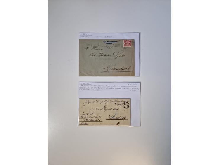 1820/70 (ca.), etwa 200/300 Briefe, Karten und Ganzsachen, dabei einiges interessante Material.