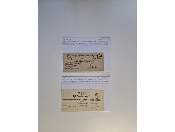 1820/70 (ca.), etwa 200/300 Briefe, Karten und Ganzsachen, dabei einiges interessante Material.