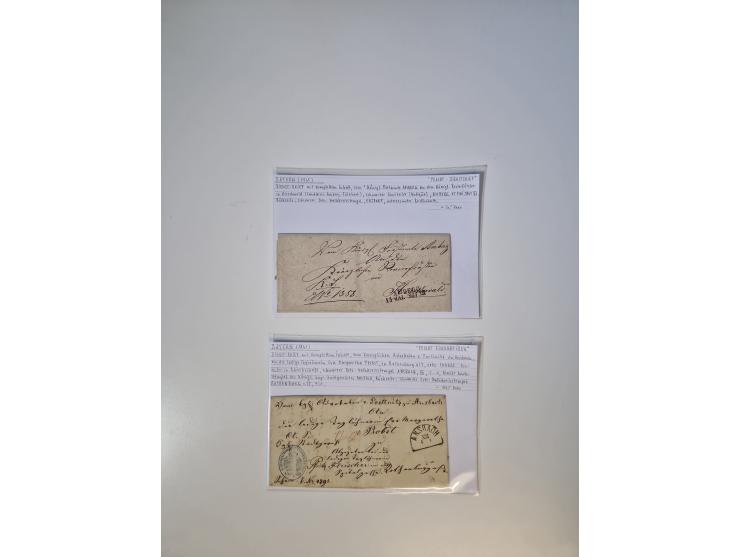 1820/70 (ca.), etwa 200/300 Briefe, Karten und Ganzsachen, dabei einiges interessante Material.