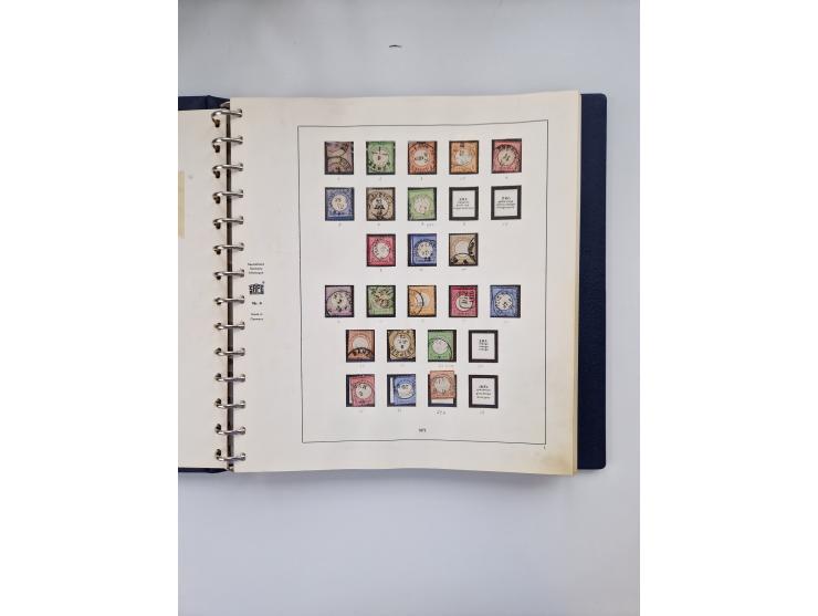 1872/45, ungebrauchter, teils postfrische, und gestempelte Sammlung mit u.a. Bl.1-3, SAF auf Karte sowie kleinem Teil Besetzu