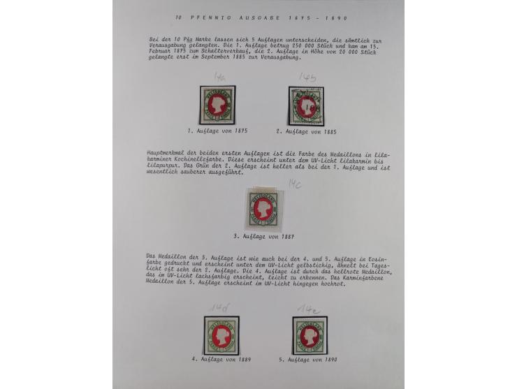 1867/79, ungebrauchte, wenig postfrische und gestempelte Sammlung, ab Mi.-Nr. 1I und 1II ungebraucht und gestempelt, Mi.-Nr. 