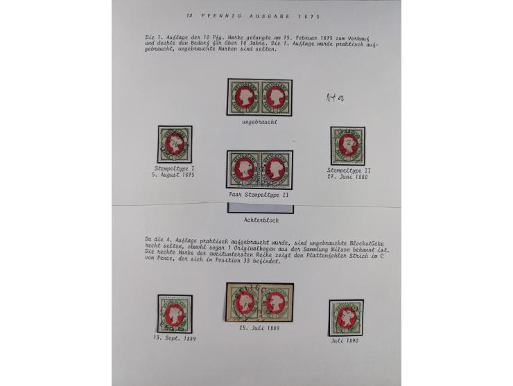 1867/79, ungebrauchte, wenig postfrische und gestempelte Sammlung, ab Mi.-Nr. 1I und 1II ungebraucht und gestempelt, Mi.-Nr. 