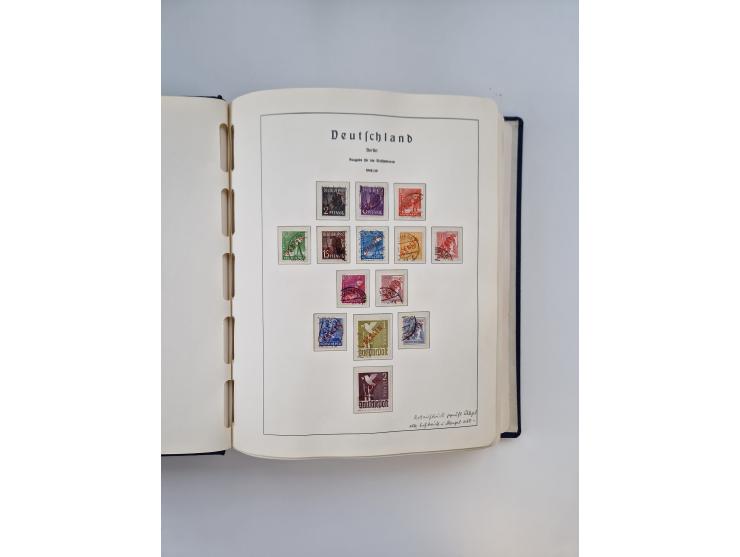 1945/80 (ca.), postfrischer, ungebrauchter und gestempelter Sammlungsbestand in 9 Alben, dabei Bizone mit Mi. 52-68 I+II und 