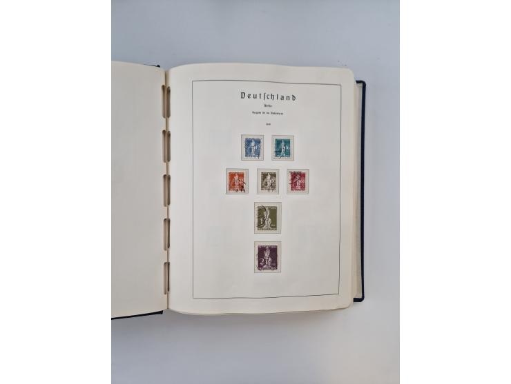 1945/80 (ca.), postfrischer, ungebrauchter und gestempelter Sammlungsbestand in 9 Alben, dabei Bizone mit Mi. 52-68 I+II und 