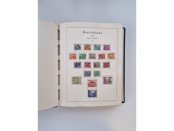 1945/80 (ca.), postfrischer, ungebrauchter und gestempelter Sammlungsbestand in 9 Alben, dabei Bizone mit Mi. 52-68 I+II und 