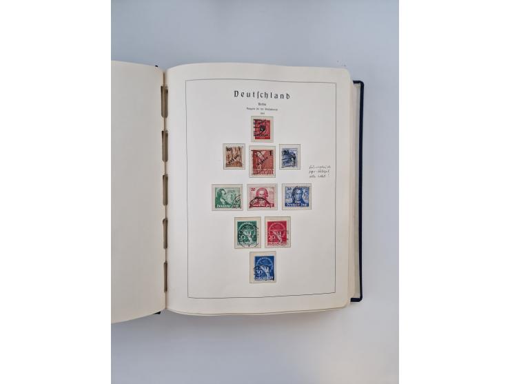 1945/80 (ca.), postfrischer, ungebrauchter und gestempelter Sammlungsbestand in 9 Alben, dabei Bizone mit Mi. 52-68 I+II und 