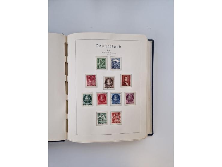 1945/80 (ca.), postfrischer, ungebrauchter und gestempelter Sammlungsbestand in 9 Alben, dabei Bizone mit Mi. 52-68 I+II und 