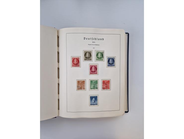 1945/80 (ca.), postfrischer, ungebrauchter und gestempelter Sammlungsbestand in 9 Alben, dabei Bizone mit Mi. 52-68 I+II und 