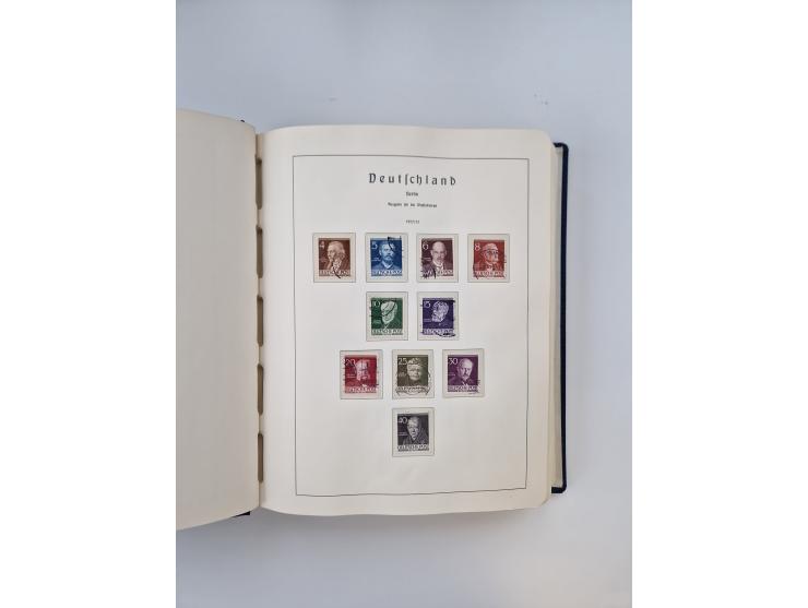 1945/80 (ca.), postfrischer, ungebrauchter und gestempelter Sammlungsbestand in 9 Alben, dabei Bizone mit Mi. 52-68 I+II und 