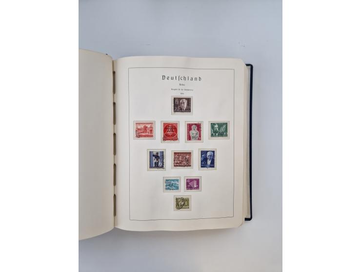 1945/80 (ca.), postfrischer, ungebrauchter und gestempelter Sammlungsbestand in 9 Alben, dabei Bizone mit Mi. 52-68 I+II und 