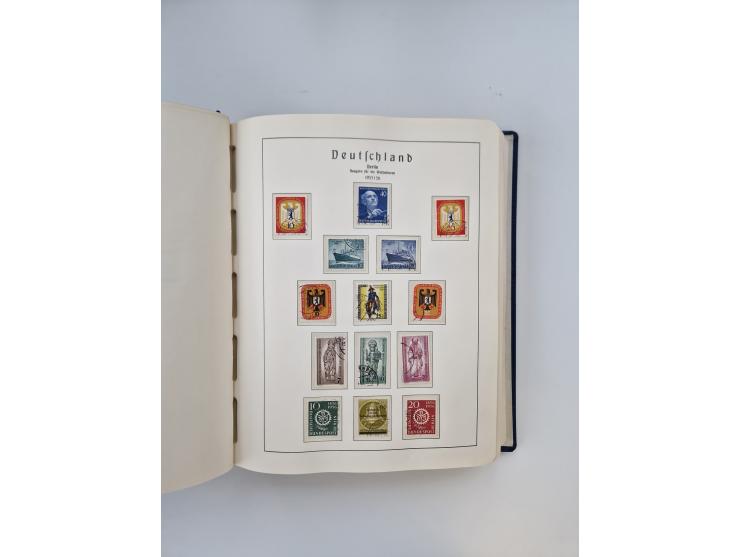 1945/80 (ca.), postfrischer, ungebrauchter und gestempelter Sammlungsbestand in 9 Alben, dabei Bizone mit Mi. 52-68 I+II und 