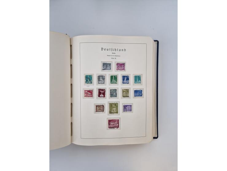 1945/80 (ca.), postfrischer, ungebrauchter und gestempelter Sammlungsbestand in 9 Alben, dabei Bizone mit Mi. 52-68 I+II und 