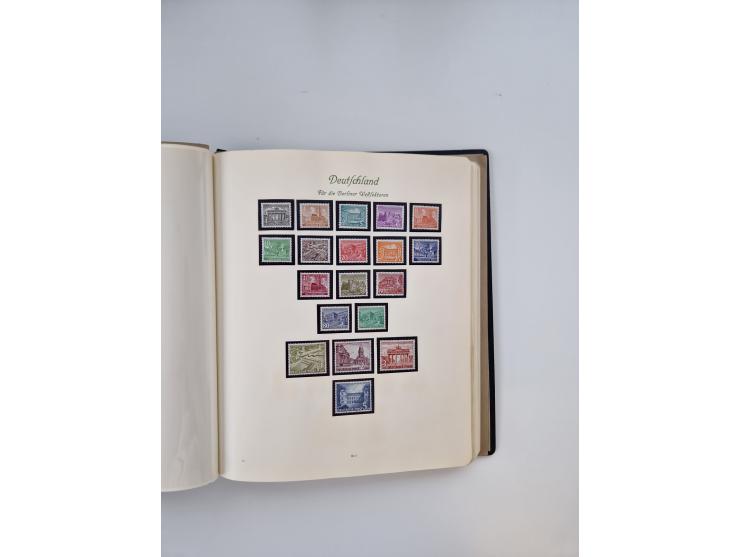 1945/80 (ca.), postfrischer, ungebrauchter und gestempelter Sammlungsbestand in 9 Alben, dabei Bizone mit Mi. 52-68 I+II und 
