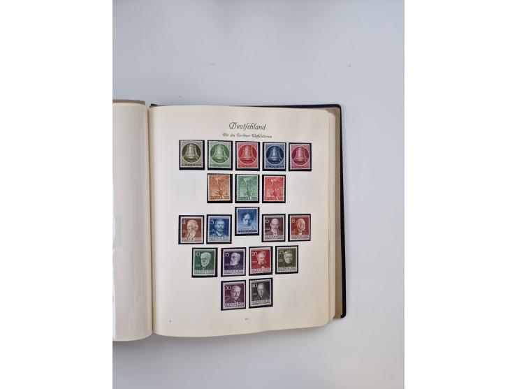 1945/80 (ca.), postfrischer, ungebrauchter und gestempelter Sammlungsbestand in 9 Alben, dabei Bizone mit Mi. 52-68 I+II und 