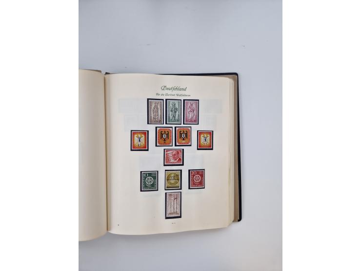 1945/80 (ca.), postfrischer, ungebrauchter und gestempelter Sammlungsbestand in 9 Alben, dabei Bizone mit Mi. 52-68 I+II und 