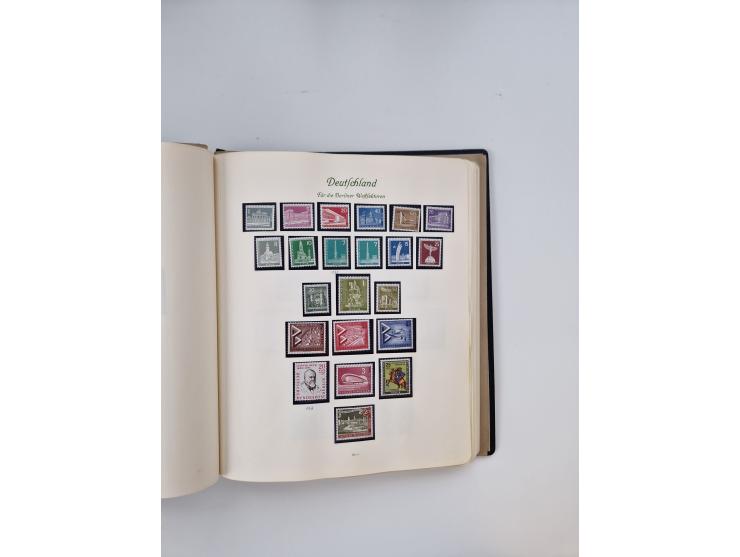 1945/80 (ca.), postfrischer, ungebrauchter und gestempelter Sammlungsbestand in 9 Alben, dabei Bizone mit Mi. 52-68 I+II und 