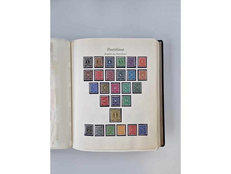 1945/80 (ca.), postfrischer, ungebrauchter und gestempelter Sammlungsbestand in 9 Alben, dabei Bizone mit Mi. 52-68 I+II und 