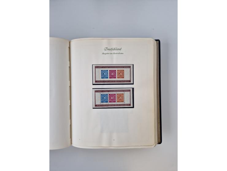 1945/80 (ca.), postfrischer, ungebrauchter und gestempelter Sammlungsbestand in 9 Alben, dabei Bizone mit Mi. 52-68 I+II und 