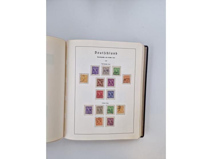 1945/80 (ca.), postfrischer, ungebrauchter und gestempelter Sammlungsbestand in 9 Alben, dabei Bizone mit Mi. 52-68 I+II und 