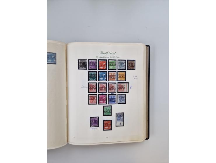 1945/80 (ca.), postfrischer, ungebrauchter und gestempelter Sammlungsbestand in 9 Alben, dabei Bizone mit Mi. 52-68 I+II und 