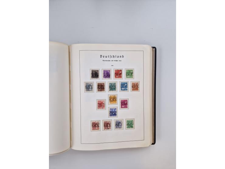 1945/80 (ca.), postfrischer, ungebrauchter und gestempelter Sammlungsbestand in 9 Alben, dabei Bizone mit Mi. 52-68 I+II und 