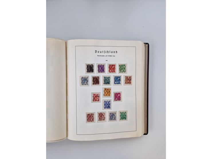 1945/80 (ca.), postfrischer, ungebrauchter und gestempelter Sammlungsbestand in 9 Alben, dabei Bizone mit Mi. 52-68 I+II und 