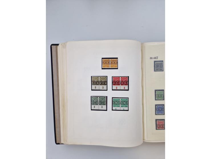 1945/80 (ca.), postfrischer, ungebrauchter und gestempelter Sammlungsbestand in 9 Alben, dabei Bizone mit Mi. 52-68 I+II und 