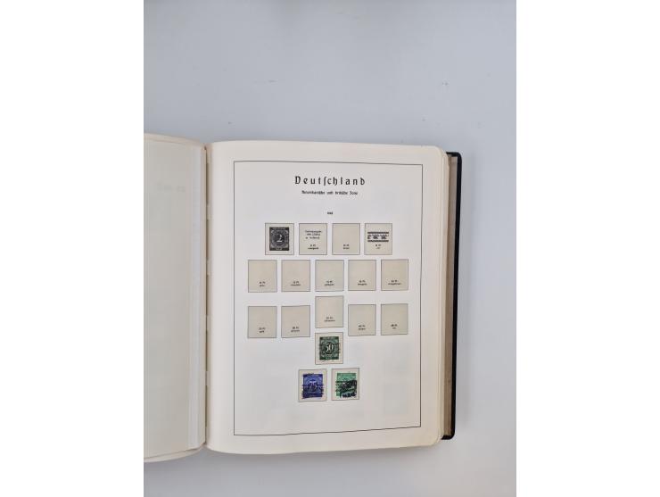 1945/80 (ca.), postfrischer, ungebrauchter und gestempelter Sammlungsbestand in 9 Alben, dabei Bizone mit Mi. 52-68 I+II und 