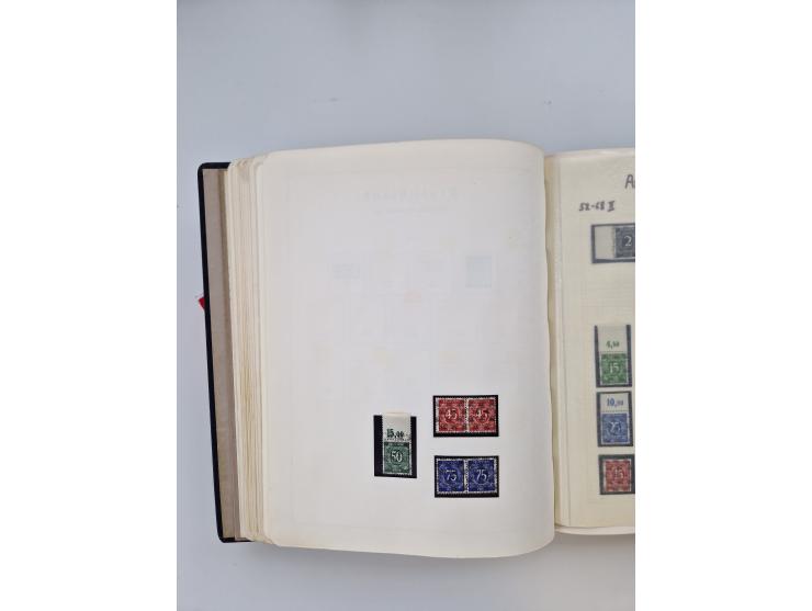 1945/80 (ca.), postfrischer, ungebrauchter und gestempelter Sammlungsbestand in 9 Alben, dabei Bizone mit Mi. 52-68 I+II und 